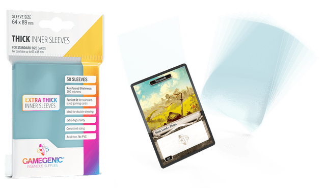 Gamegenic Thick Inner Card Sleeves: Clear (50ct)